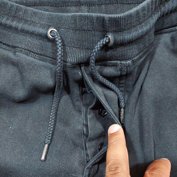 Akoo Sweatpants Jogger Style Heavy Cotton Blend Black Stretch Waist Mens XXL - Picture 2 of 8